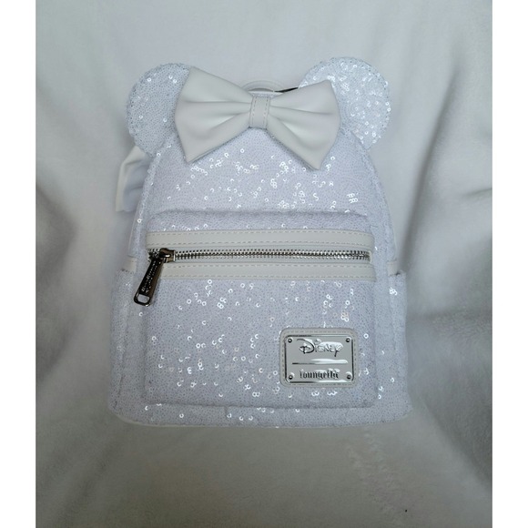 Loungefly Handbags - Loungefly Disney Wedding Minnie Mouse Sequin Mini Backpack